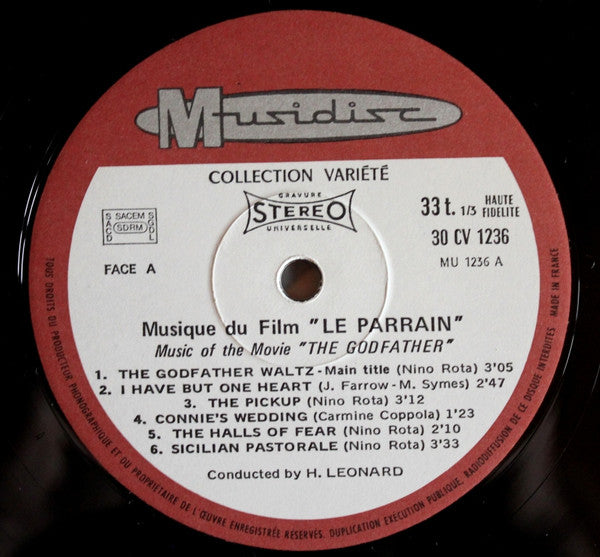 Nino Rota, Henry Léonard : Le Parrain (The Godfather) (Musique Du Film - Music Of The Movie) (LP)