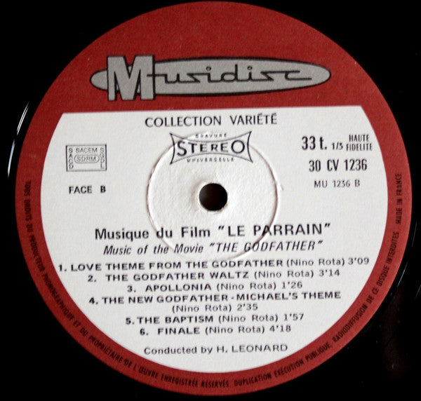 Nino Rota, Henry Léonard : Le Parrain (The Godfather) (Musique Du Film - Music Of The Movie) (LP)
