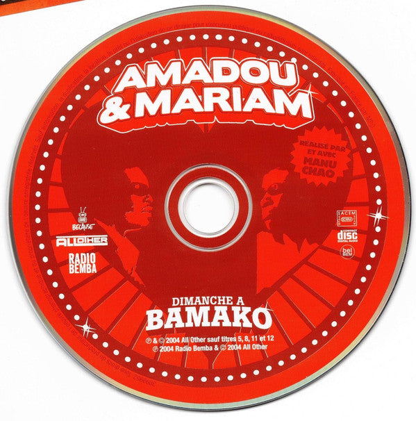 Amadou & Mariam : Dimanche À Bamako (CD, Album, RP)