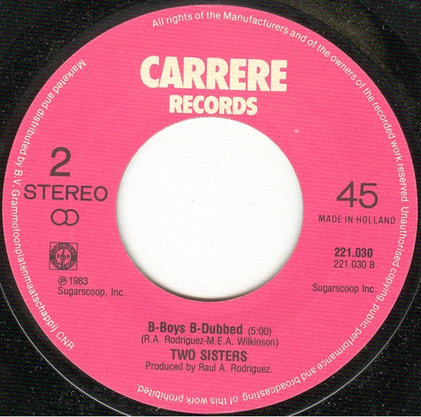 Two Sisters : B-Boys Beware (7", Single)