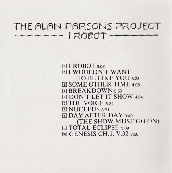 The Alan Parsons Project : I Robot (CD, Album, RE)
