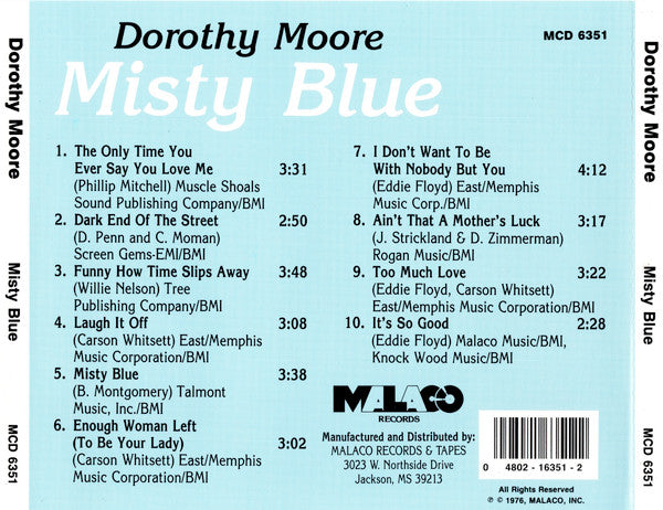 Dorothy Moore : Misty Blue (CD, Album, RE)