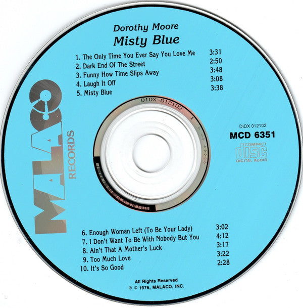 Dorothy Moore : Misty Blue (CD, Album, RE)
