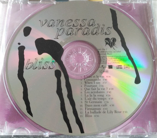 Vanessa Paradis : Bliss (CD, Album, RE, SNA)
