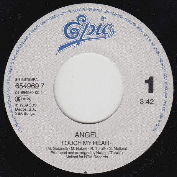 Angel (54) : Touch My Heart (7", Single)