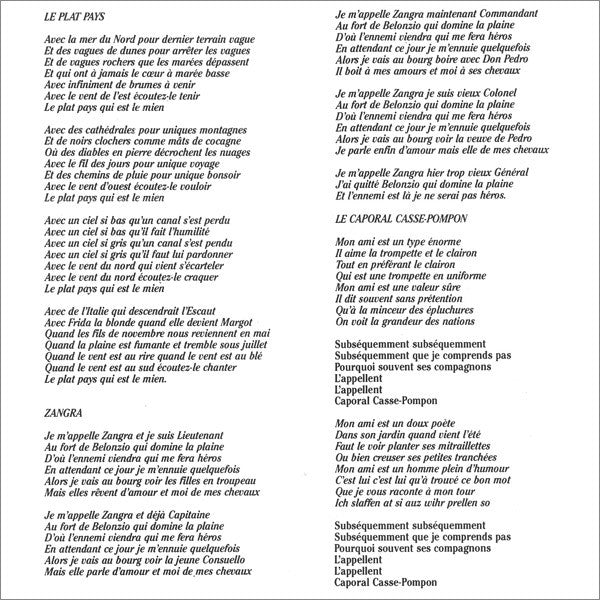 Jacques Brel : Le Plat Pays (CD, Comp)