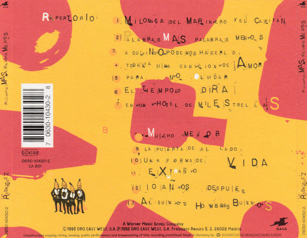 Los Rodriguez : Palabras Más, Palabras Menos (CD, Album)