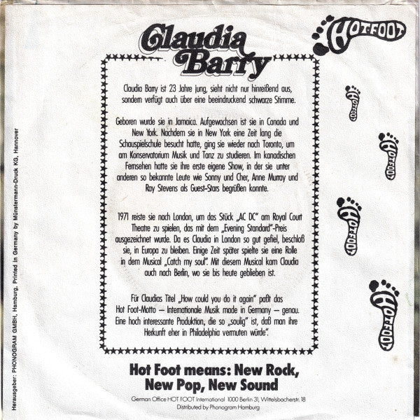 Claudja Barry : Reggae Bump (7", Single)