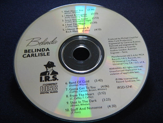 Belinda Carlisle : Belinda (CD, Album, RP)