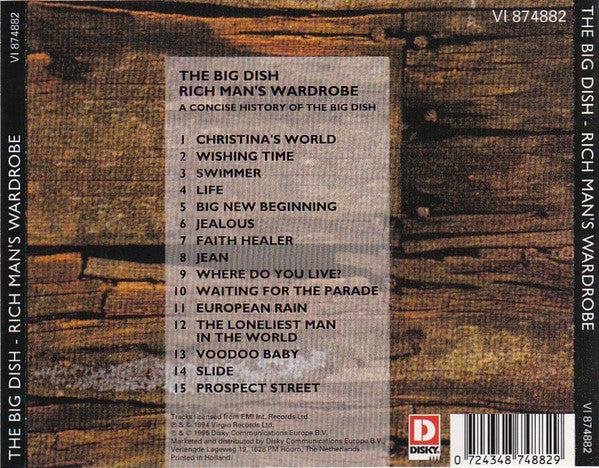 The Big Dish : Rich Man's Wardrobe - A Concise History Of the Big Dish (CD, Comp)