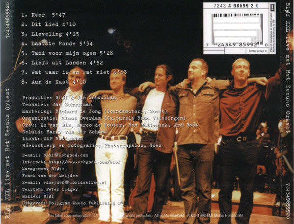 Bløf : XXL (Live Met Het Zeeuws Orkest) (CD, Album)