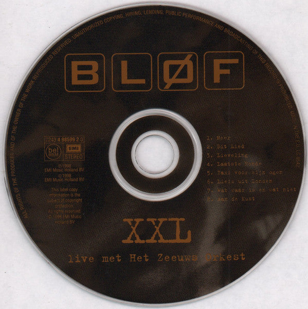 Bløf : XXL (Live Met Het Zeeuws Orkest) (CD, Album)