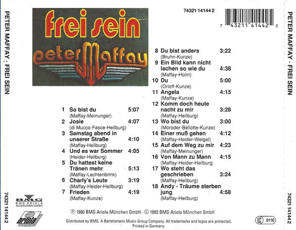 Peter Maffay : Frei Sein - Seine Grössten Hits (CD, Comp, RE, RP)