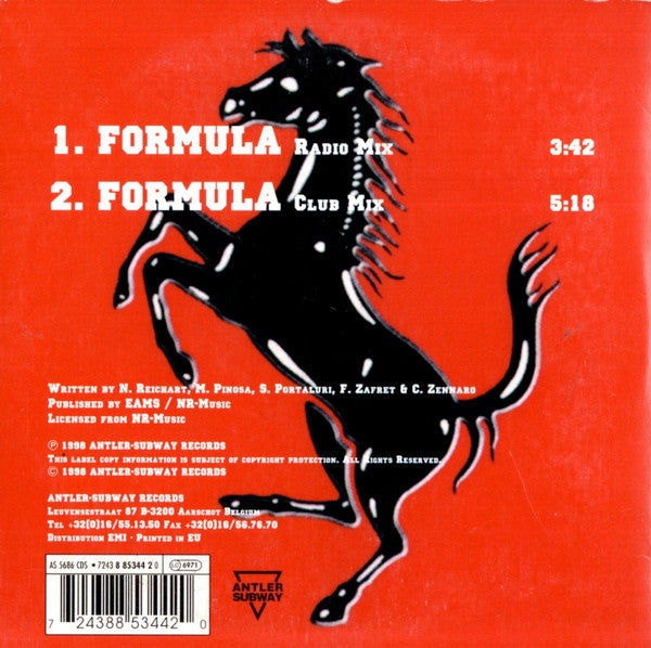 DJ Visage : Formula (CD, Single, Car)
