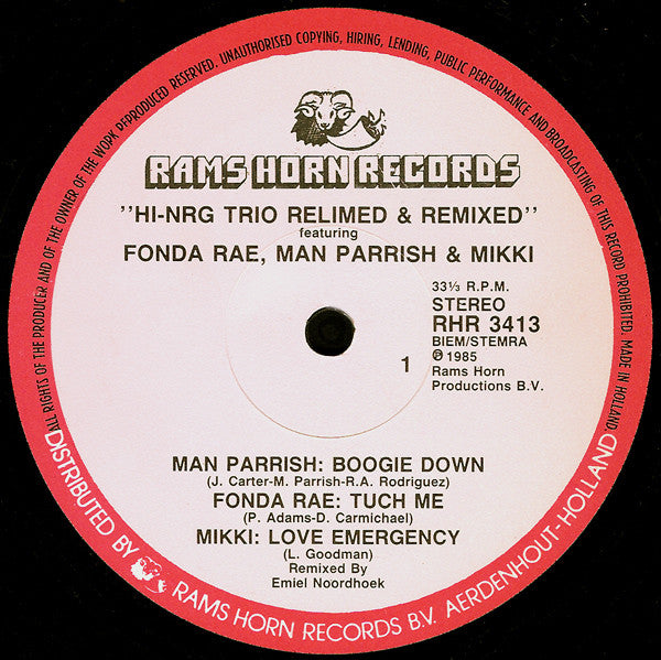 Various : Hi-NRG Trio (Relimed & Remixed) (12", S/Sided, Single, Mixed)