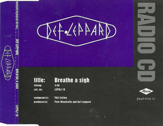 Def Leppard : Breathe A Sigh (CD, Single, Promo)
