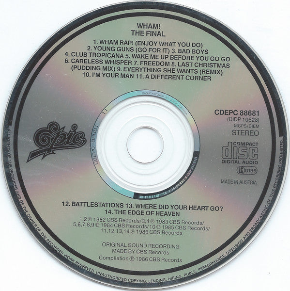 Wham! : The Final (CD, Comp, RP)