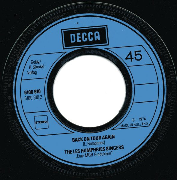 Les Humphries Singers : Kansas City (7", Single)