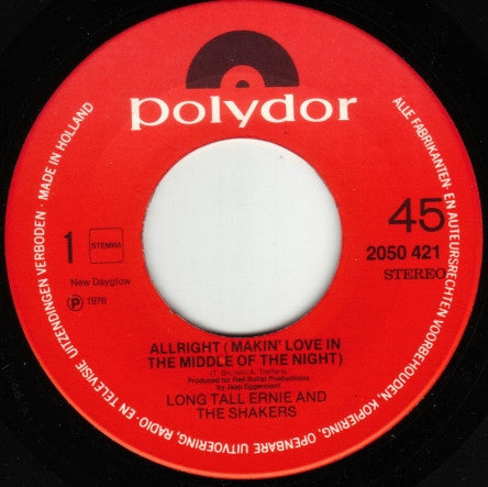 Long Tall Ernie And The Shakers : Allright (Makin' Love In The Middle Of The Night) (7")