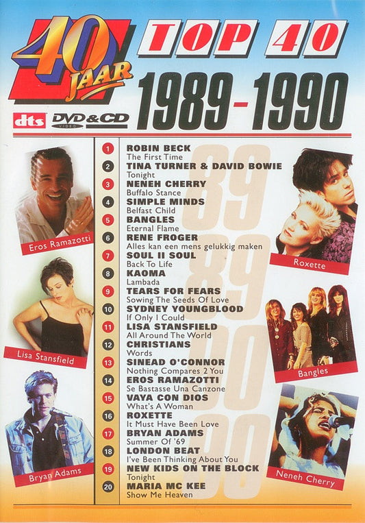 Various : 40 Jaar Top 40 - 1989-1990 (CD, Comp + DVD-V, Comp, PAL)
