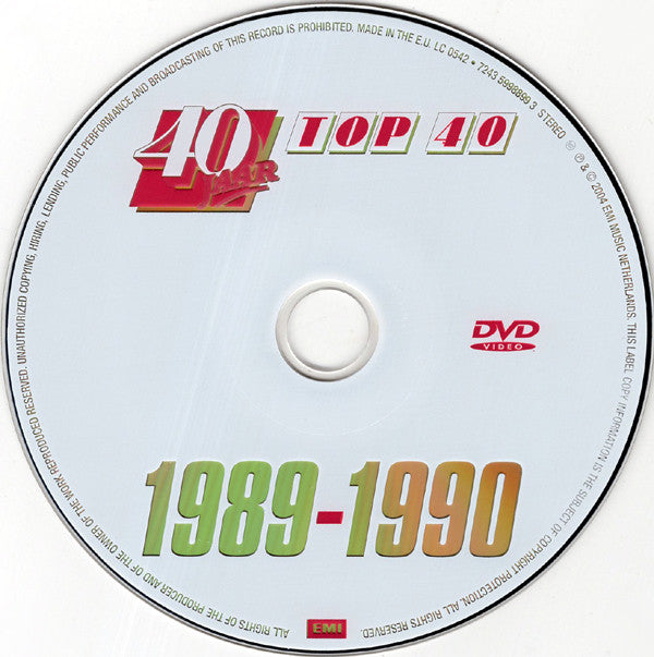 Various : 40 Jaar Top 40 - 1989-1990 (CD, Comp + DVD-V, Comp, PAL)