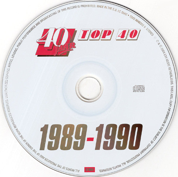 Various : 40 Jaar Top 40 - 1989-1990 (CD, Comp + DVD-V, Comp, PAL)