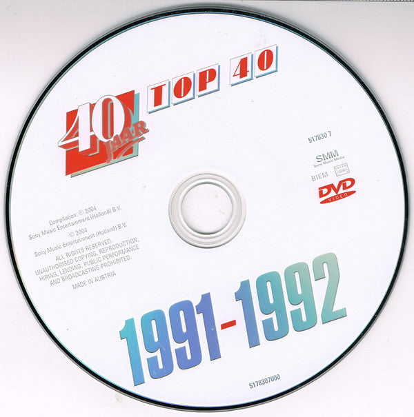 Various : 40 Jaar Top 40 - 1991-1992 (CD, Comp + DVD-V, Comp, PAL)