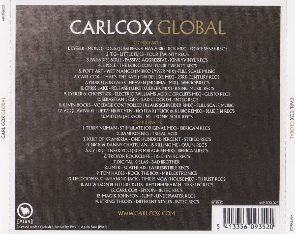 Carl Cox : Global (2xCD, Comp, Mixed)