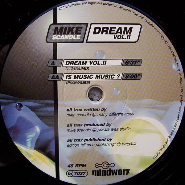 Mike Scandle : Dream Vol. II (12")