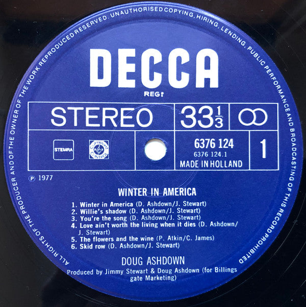 Doug Ashdown : Winter In America (LP, Album)