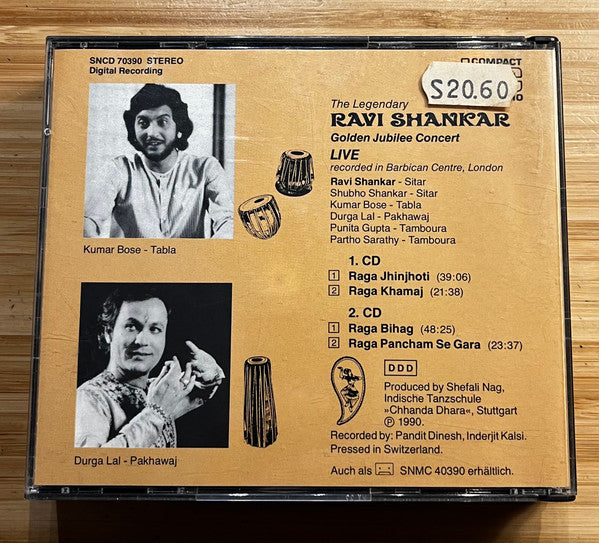 Ravi Shankar : Golden Jubilee Concert - Special Edition On 70th Birthday (2xCD, Album)
