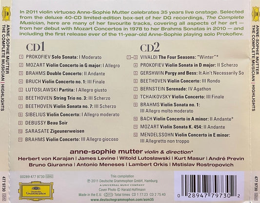 Anne-Sophie Mutter : ASM35 The Complete Musician: Highlights (2xCD, Comp, RE, RM)