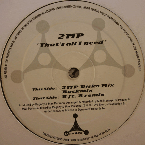 2MP : That's All I Need (12")