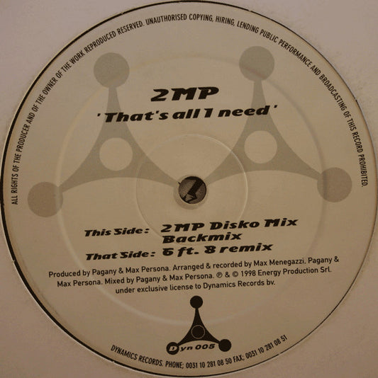 2MP : That's All I Need (12")