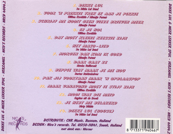 De Dikke Lul Band : Dikke Lul & Lekker Ander Spul (CD, Comp)