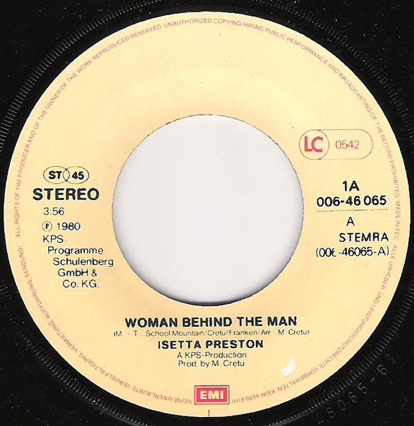 Isetta Preston : Woman Behind The Man (7", Single)