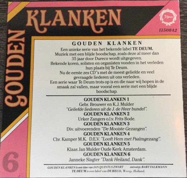 Janneke Slagter, Willem Hendrik Zwart : Dank, Heiland, Dank (CD, Album)
