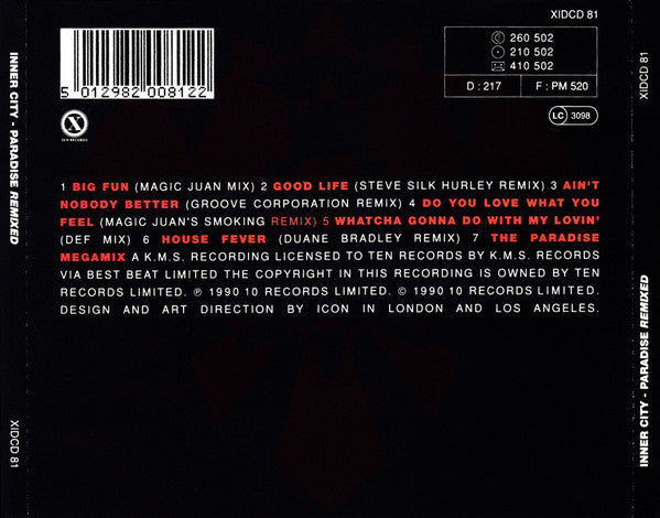 Inner City : Paradise Remixed (CD, Comp)