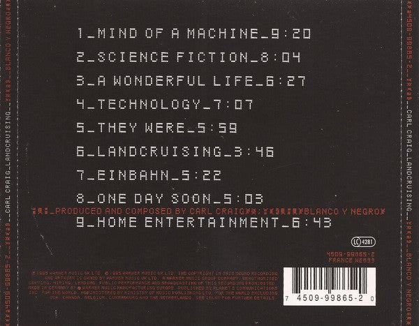 Carl Craig : Landcruising (CD, Album)