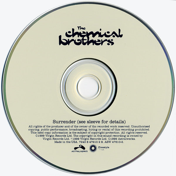 The Chemical Brothers : Surrender (CD, Album)