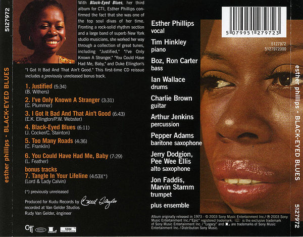 Esther Phillips : Black-Eyed Blues (CD, Album, RE, RM)