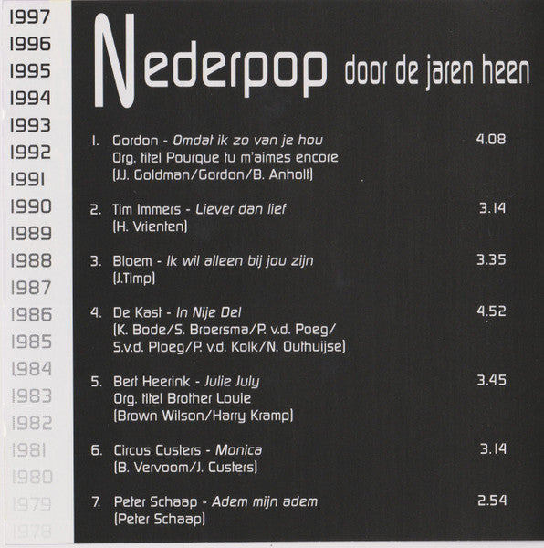 Various : Nederpop Door De Jaren Heen (CD, Comp)
