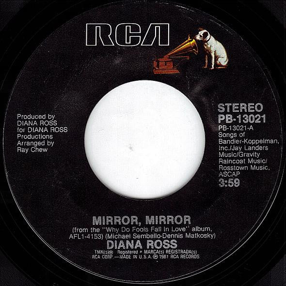 Diana Ross : Mirror, Mirror (7", Single, Styrene, Sma)