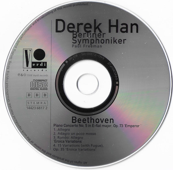 Derek Han, Berliner Symphoniker, Ludwig van Beethoven : Piano Concerto No 5  'Eroica Variations' (CD, Album)