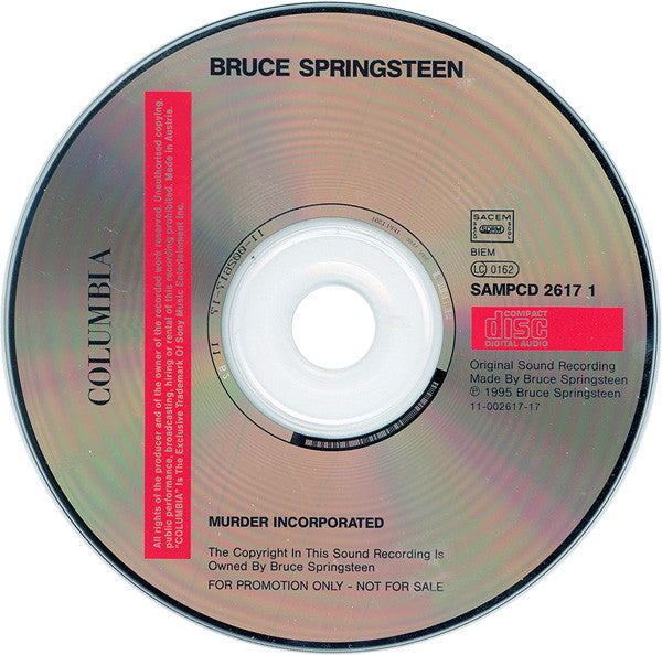 Bruce Springsteen : Murder Incorporated (CD, Single, Promo)