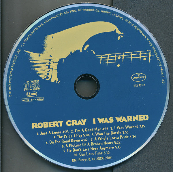 Robert Cray : I Was Warned (CD, Album)