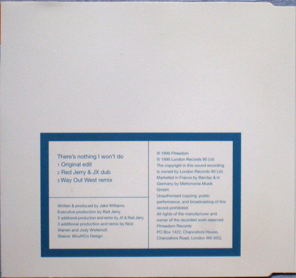 JX : There's Nothing I Won't Do (CD, Single)