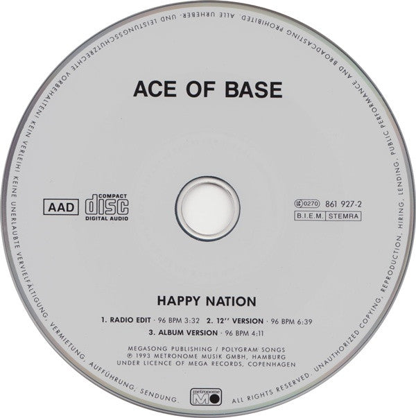 Ace Of Base : Happy Nation (CD, Maxi)