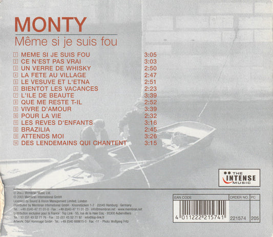 Monty (6) : Même Si Je Suis Fou (CD, Album)