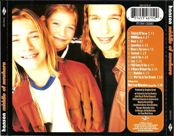 Hanson : Middle Of Nowhere (CD, Album, PMD)